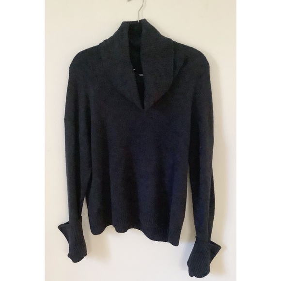 Chelsea28 Black Cowl Neck Turtleneck Oversized Sweater Women Medium NEW TAGS $69 - Picture 2 of 5